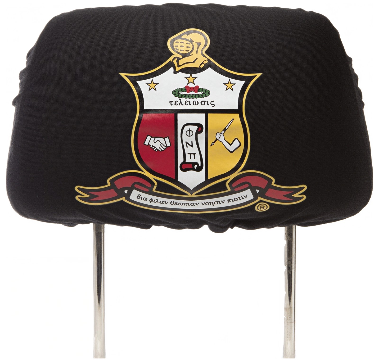 Kappa Alpha Psi Car Seat Headrest Cover [Pack of 2 - Black - Car]