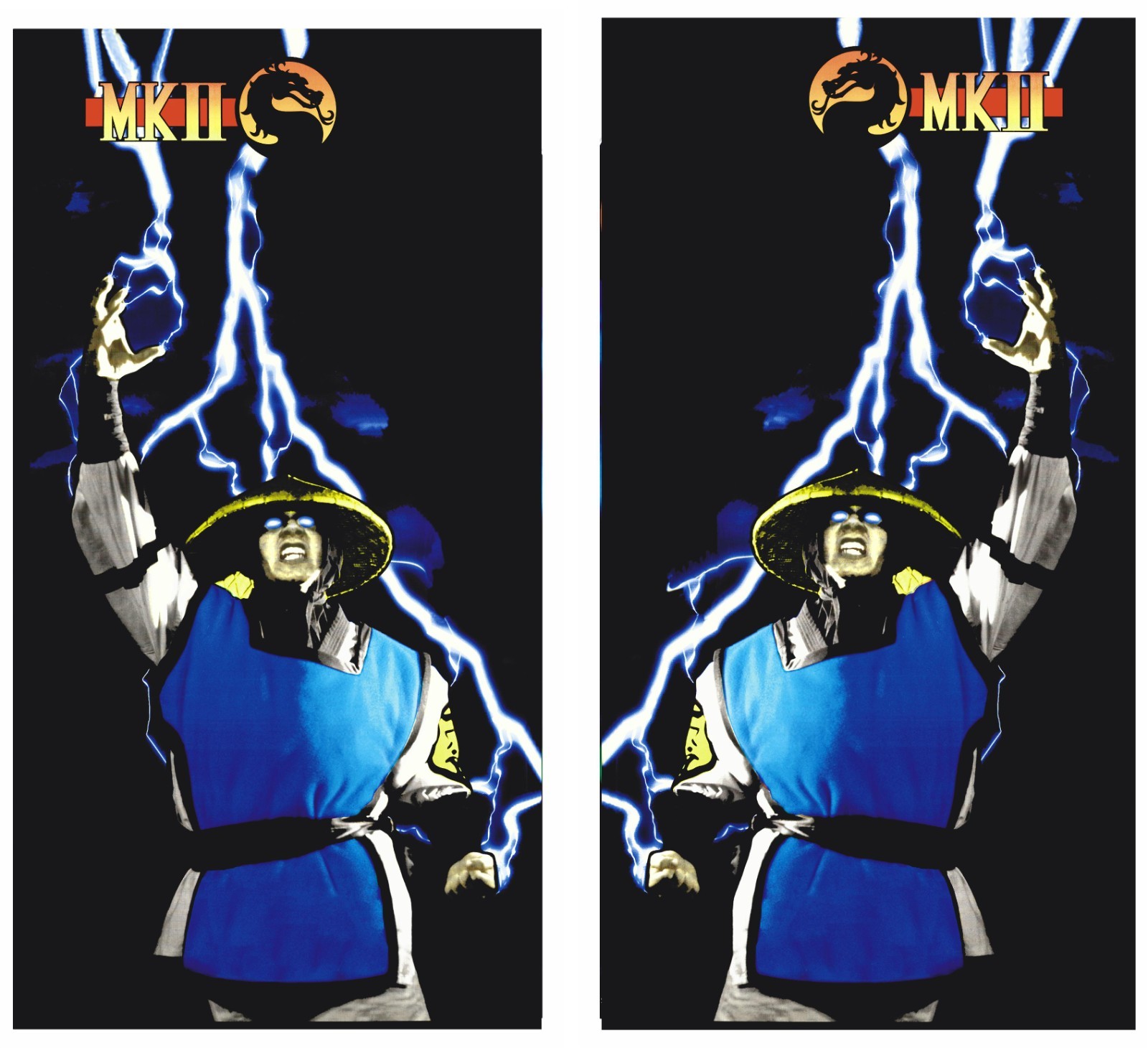 Mortal Kombat 2 Arcade Side 2 pc Art Artwork Full Size Mk2 MKll