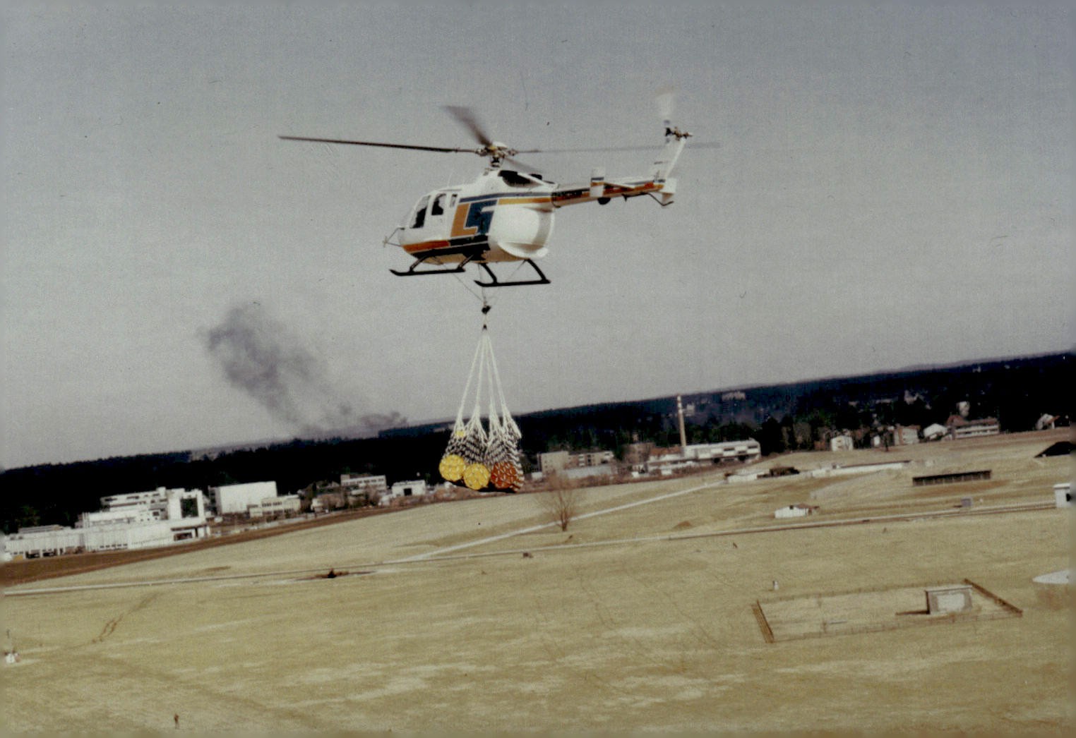 1980s MBB Bo 105 LS Test Helicopter Bad Durrheim Germany Aviation Original Photo