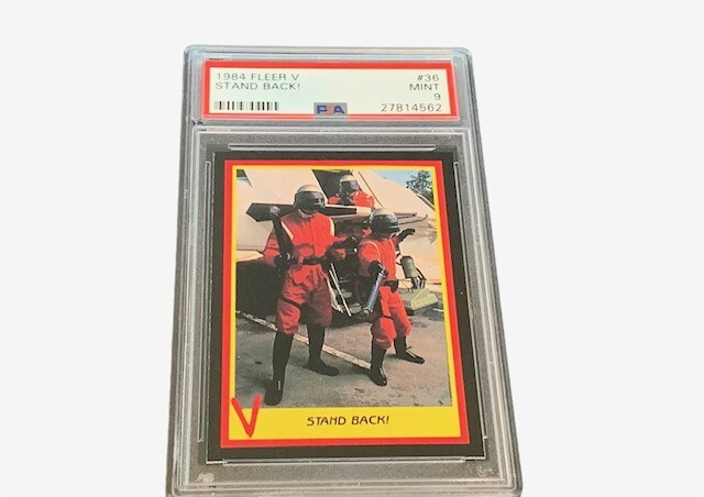 V Enemy Visitor 1984 Fleer PSA 9 Stand Back #36 trooper skyfighter reptile space