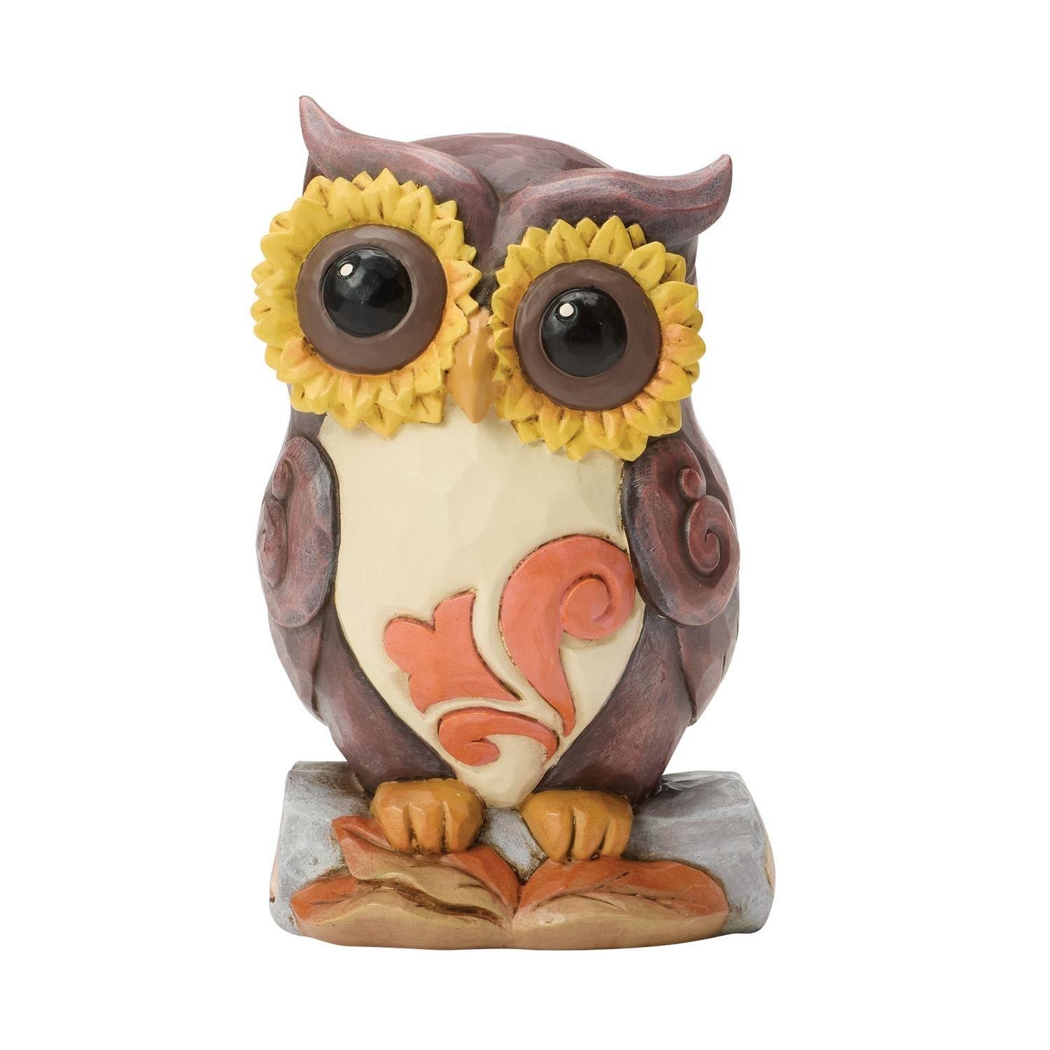Jim Shore OWL ON LOG MINI HARVEST FIGURINE 6018094 NEW