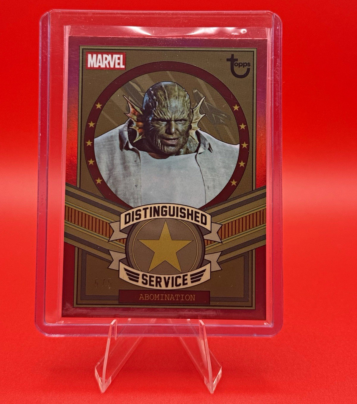Topps 2026 Marvel Distinguished Service Abomination #DS-18 Red 5/5