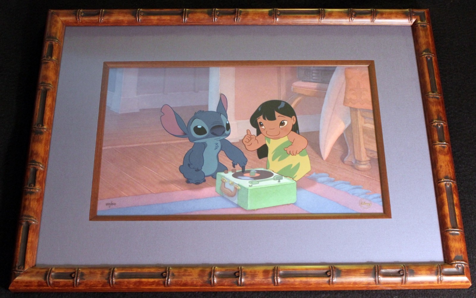 Walt Disney LILO STITCH 2002 Hand Painted Animation Cel LE of 50 Elvis Presley