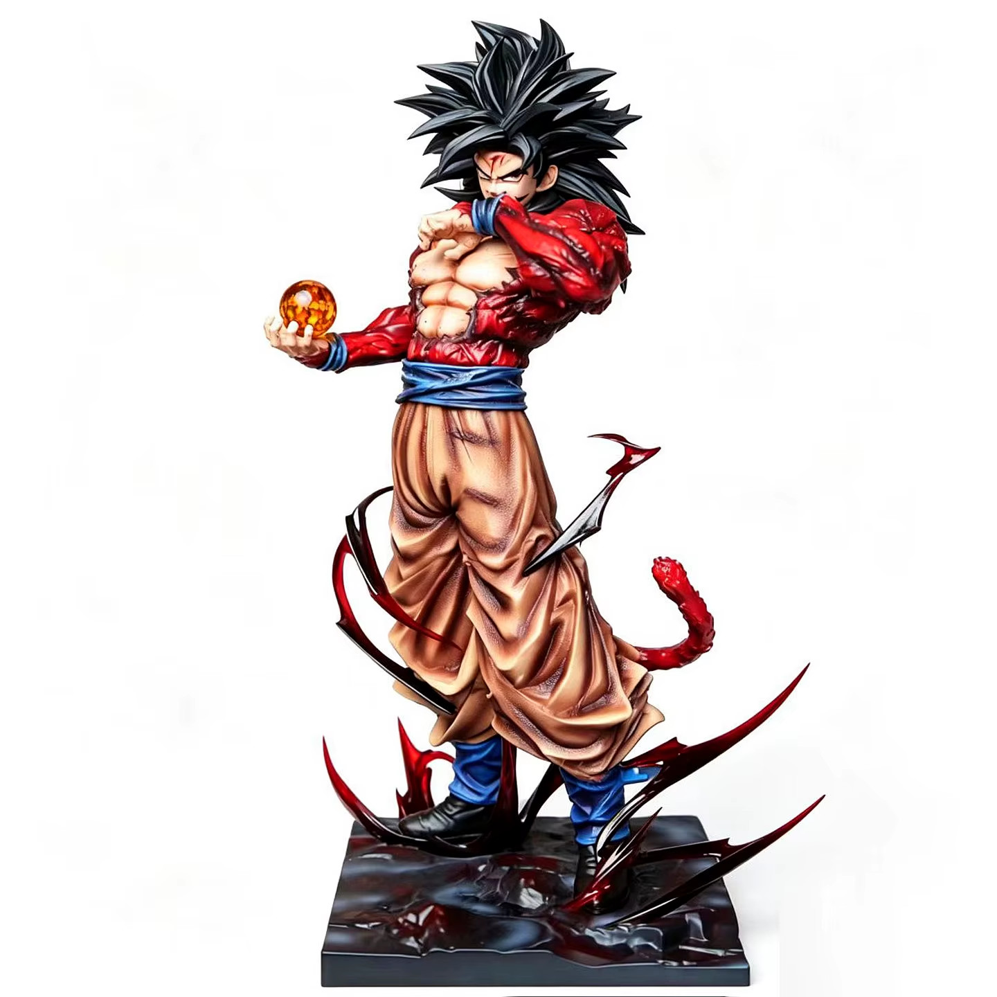 33CM Dragon Ball Super Saiyan 4 Son Goku Gk Figure Pvc Collectible Statue