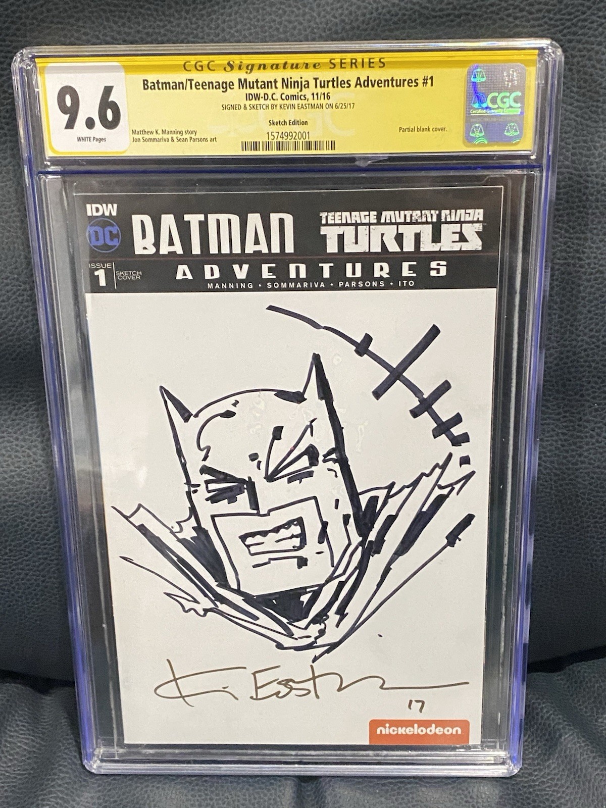 Teenage Mutant Ninja Turtles 2016 Kevin Eastman's Batman Signed Sketch CGC 9.6