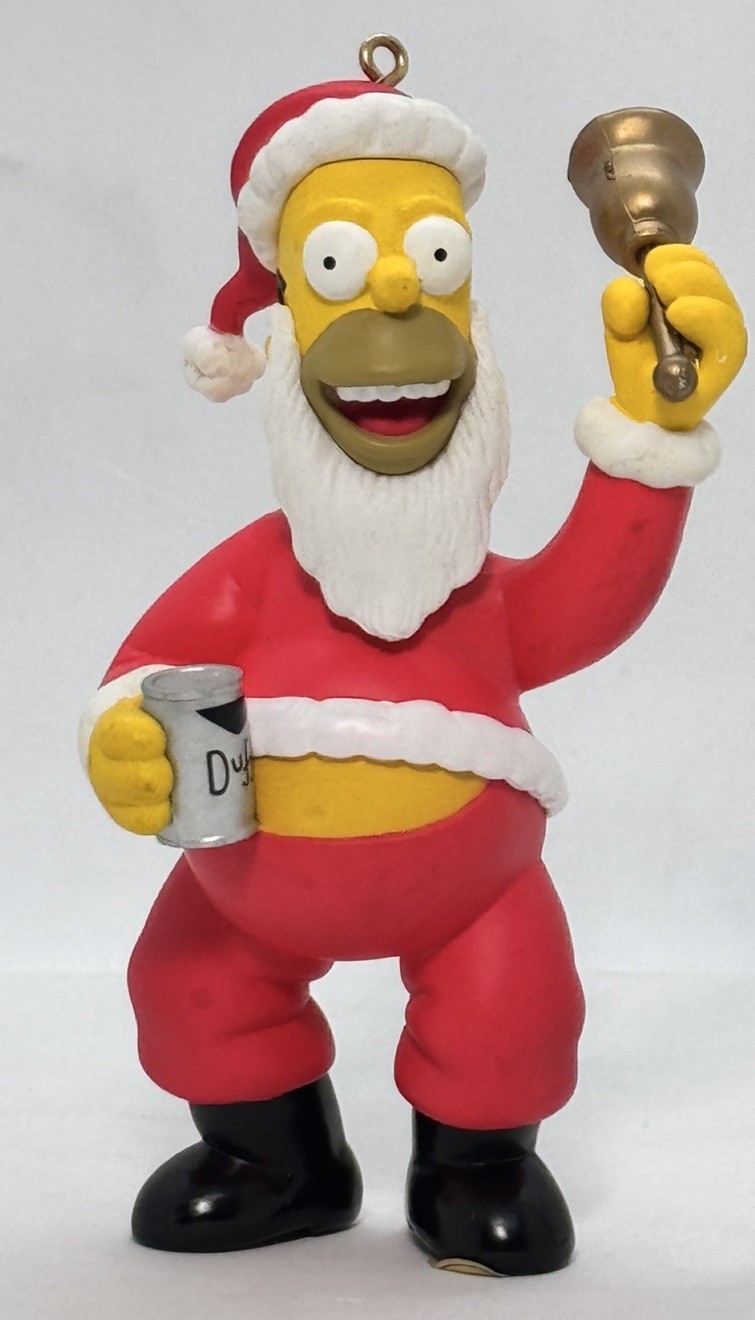 VTG. 1999 Homer Simpson as Santa Claus Christmas Ornament – Simpsons Collectible