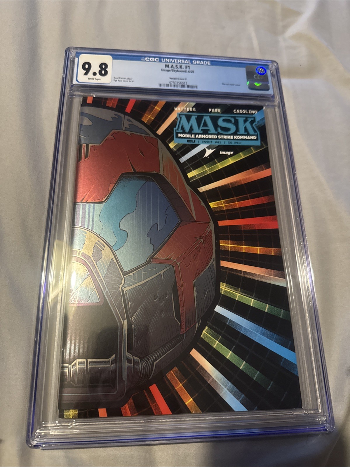 Mask #1 CGC 9.8 Parr Die Cut Wraparound Foil P Mobile Armored Strike Kommand
