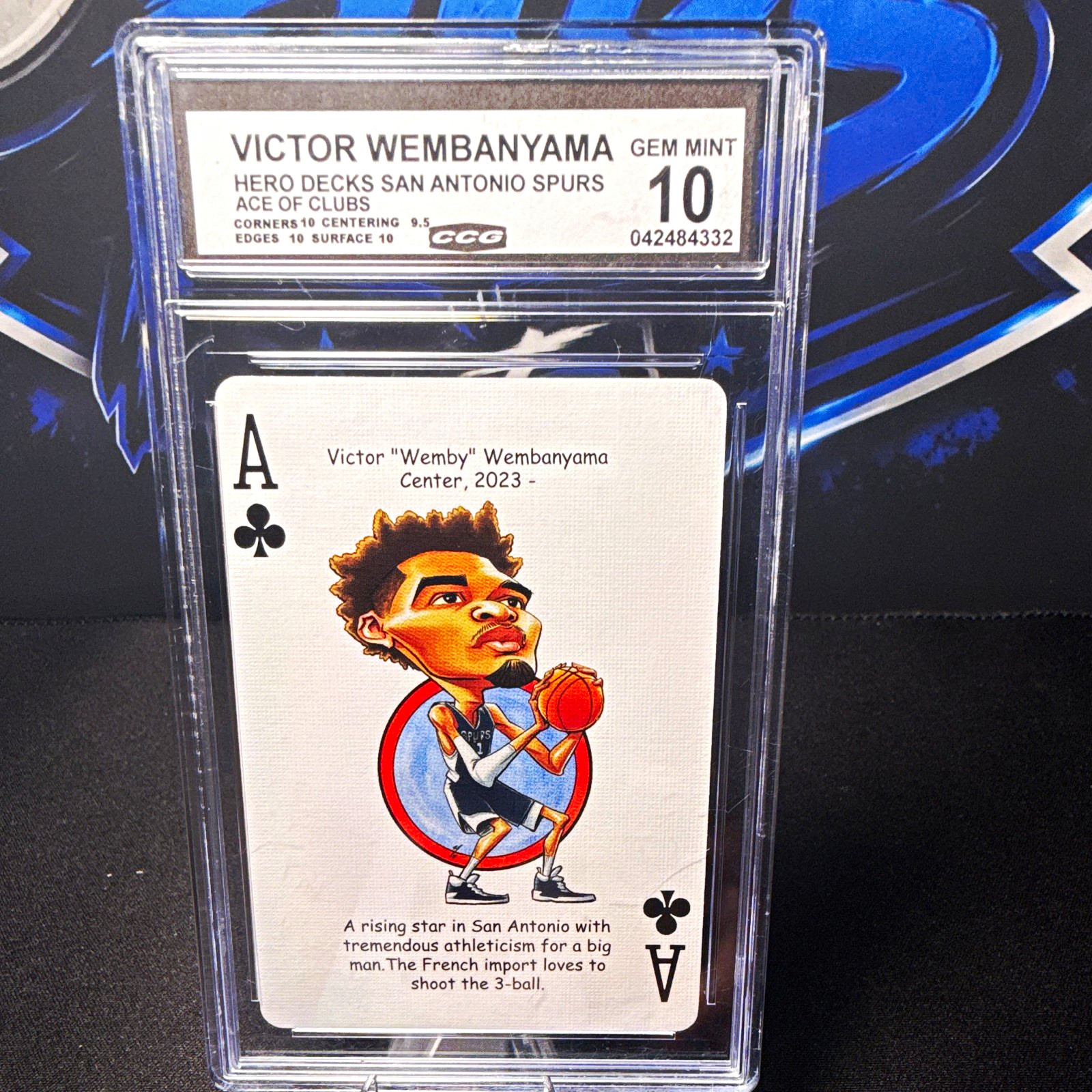 Victor Wembanyama Hero Decks 2023 Ace of Clubs CGC 10 Graded Card
