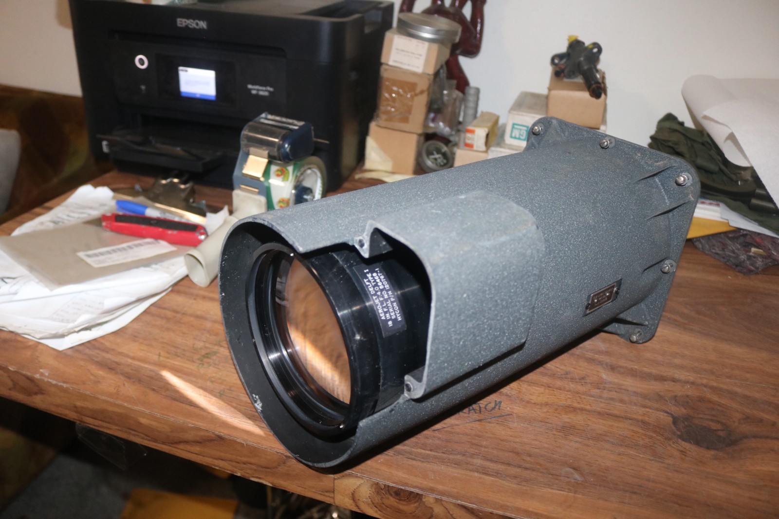 Vintage USAF Hycon LA-282B camera lens cone 18 inch  Aerojet Delft 25AG