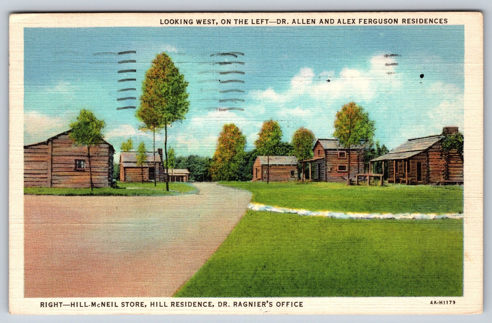 Year 1949, Stamped, Stamp, DR. Allen & Alex Ferguson Residence, Vintage Postcard