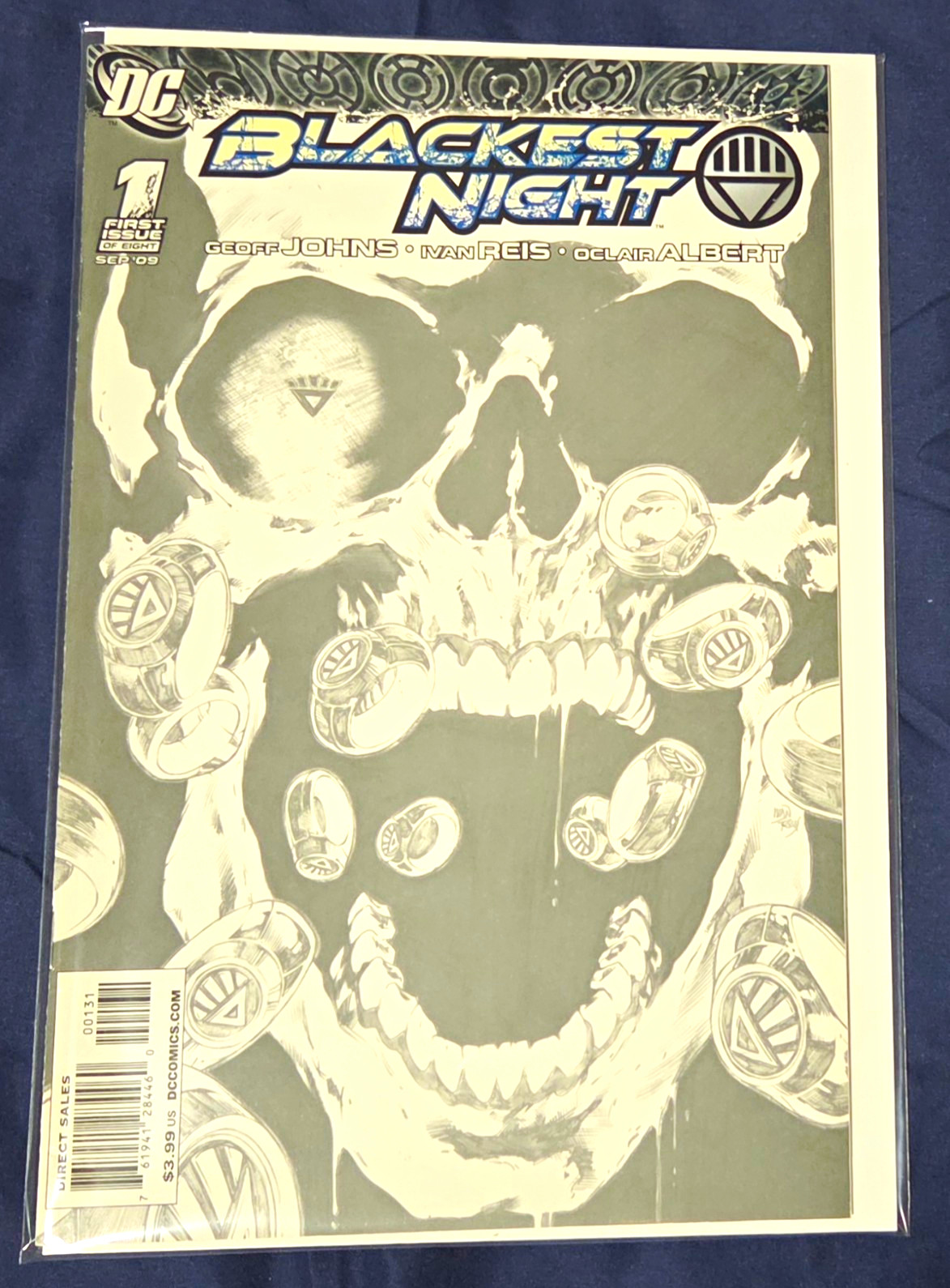 Blackest Night #1 (2009) Very HTF Variant Cover DC Comics 