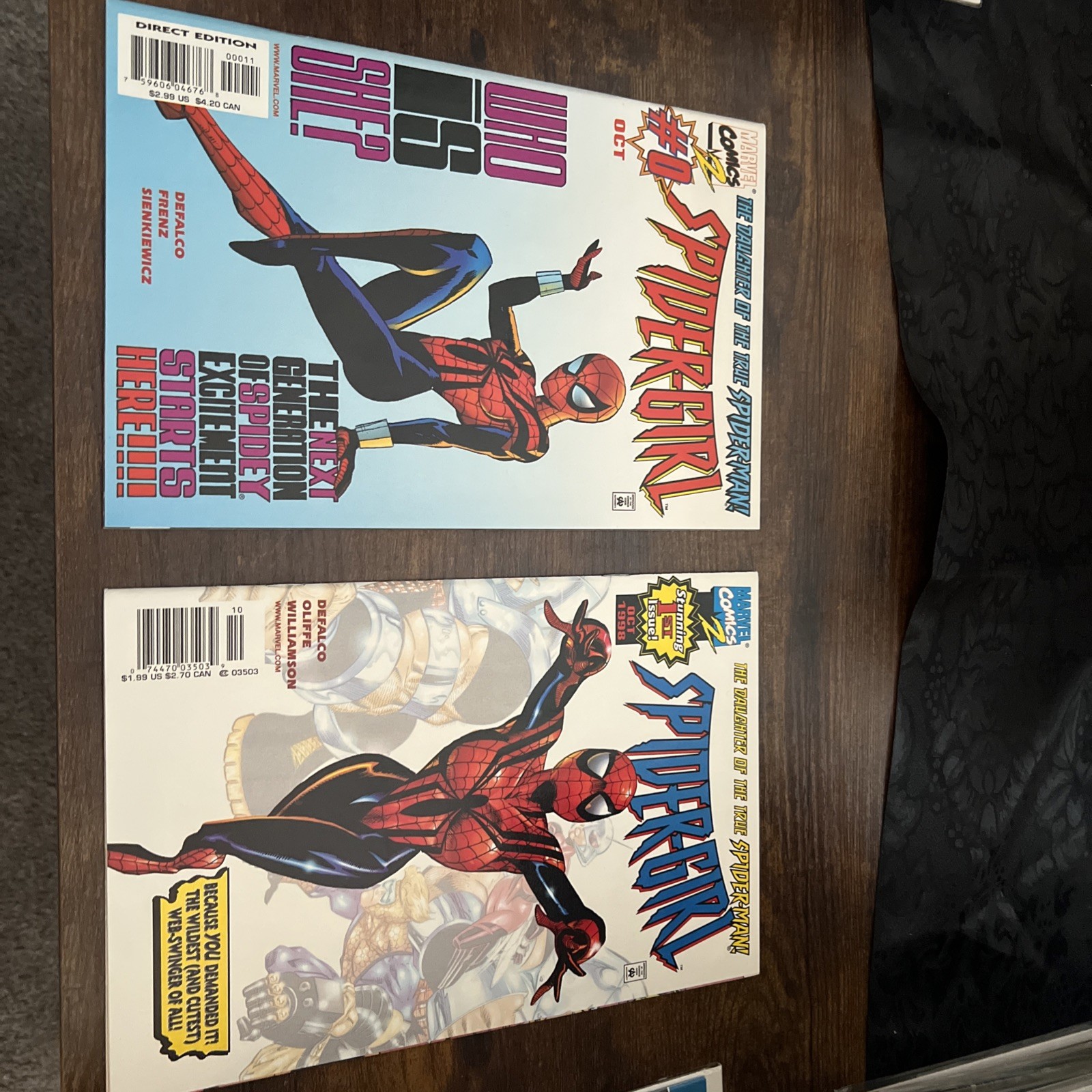Spider-Girl #0 & #1 Comic Book Lot Marvel Comics (1998) 1st Issue Mayday Parker
