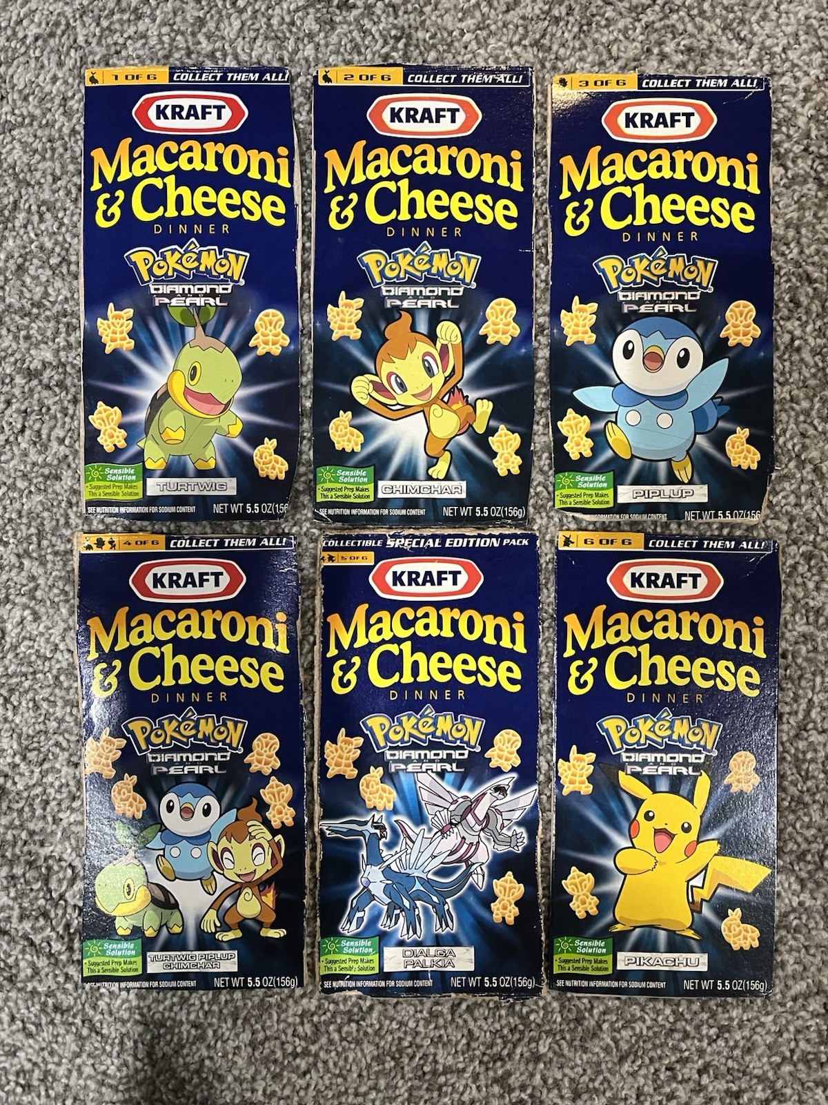 Vintage Pokémon Diamond And Pearl Kraft Macaroni & Cheese Box (Front And Back)