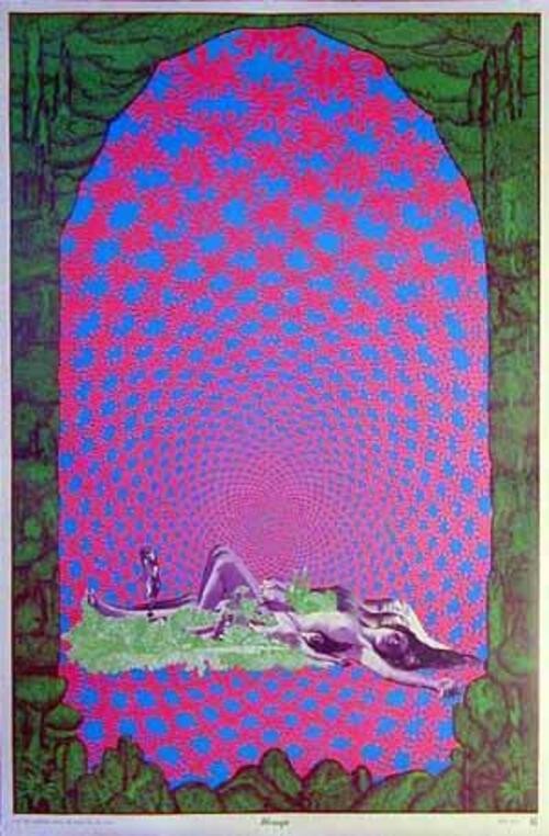 Rare Psychedelic Art Poster MIRAGE by [Satty] 23x35