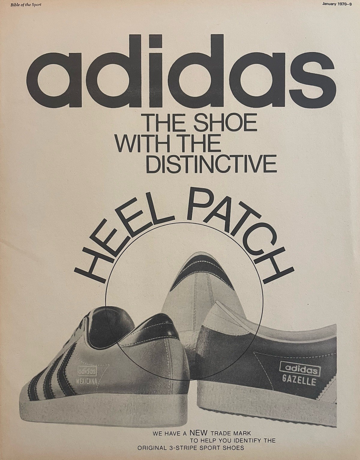 Adidas Shoe Ad             ADIDAS The Shoe With The Distinctive HEEL PATCH