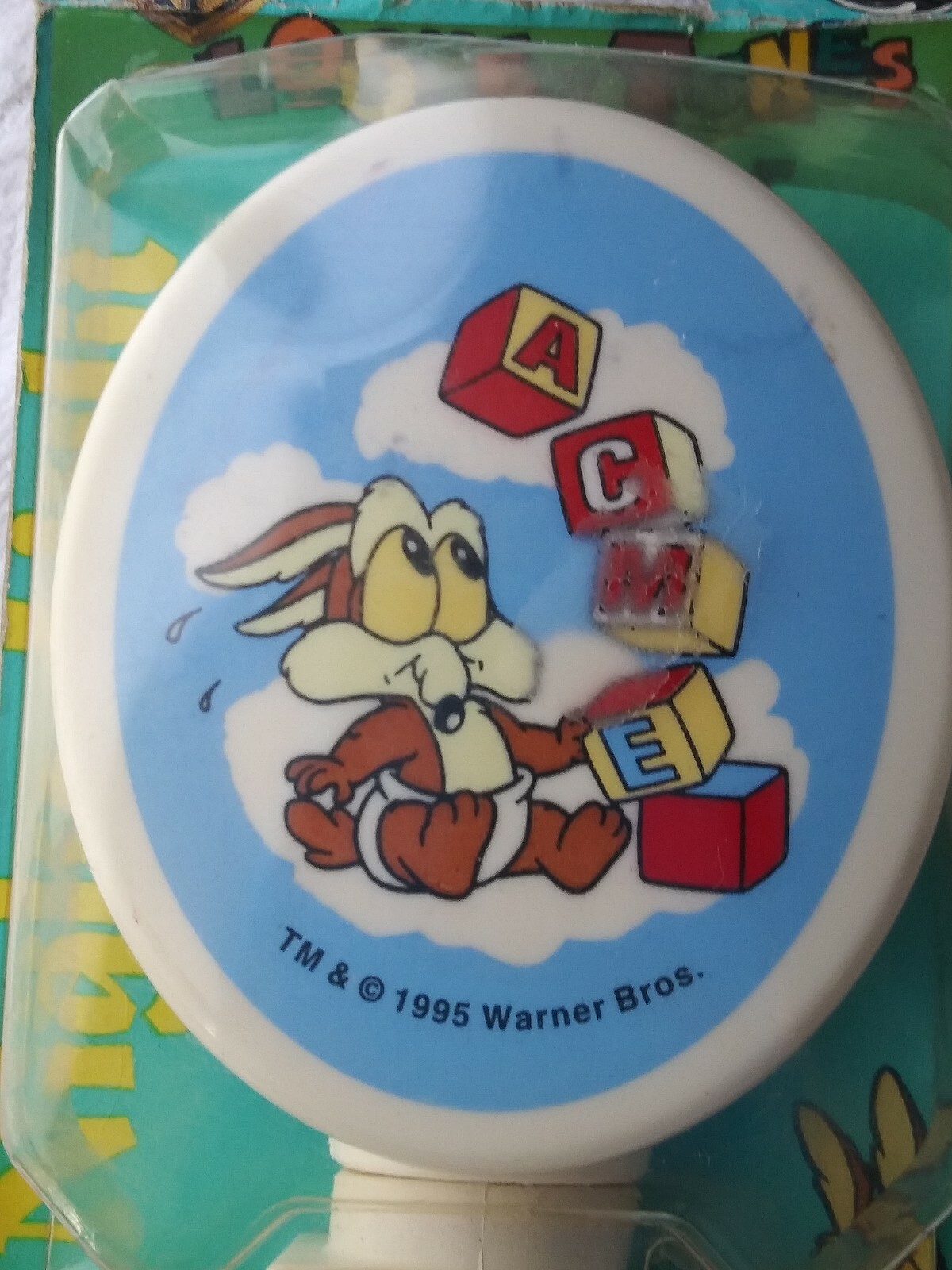 Warner Bros Vintage 1995 Night Light Looney Tunes Baby Wile E.Coyote GE Lovables