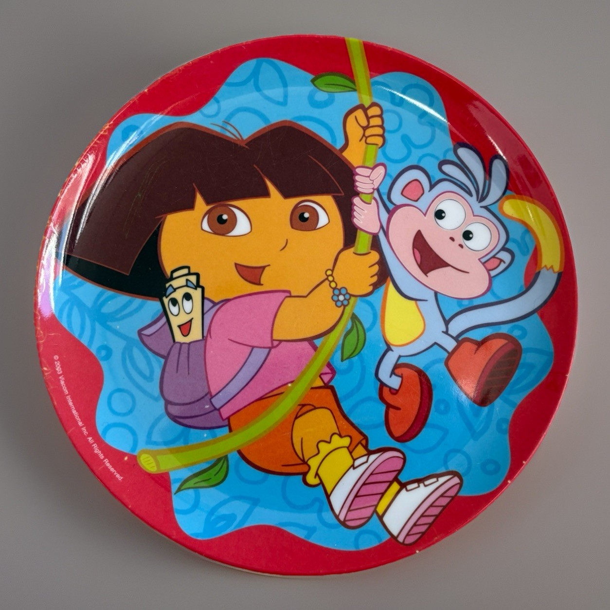 RARE Dora The Explorer 2003 Zak Melamine Plate Viacom Nickelodeon Vintage 8