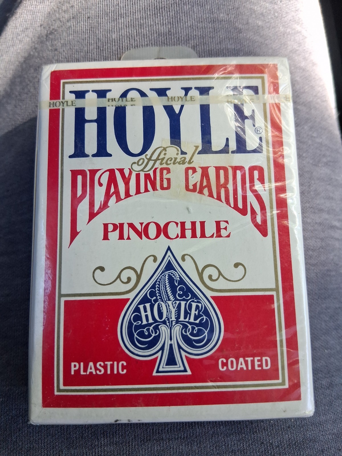 Sealed Vintage Hoyle Official Playing Card Poker Deck Plastic Coated - Red New.