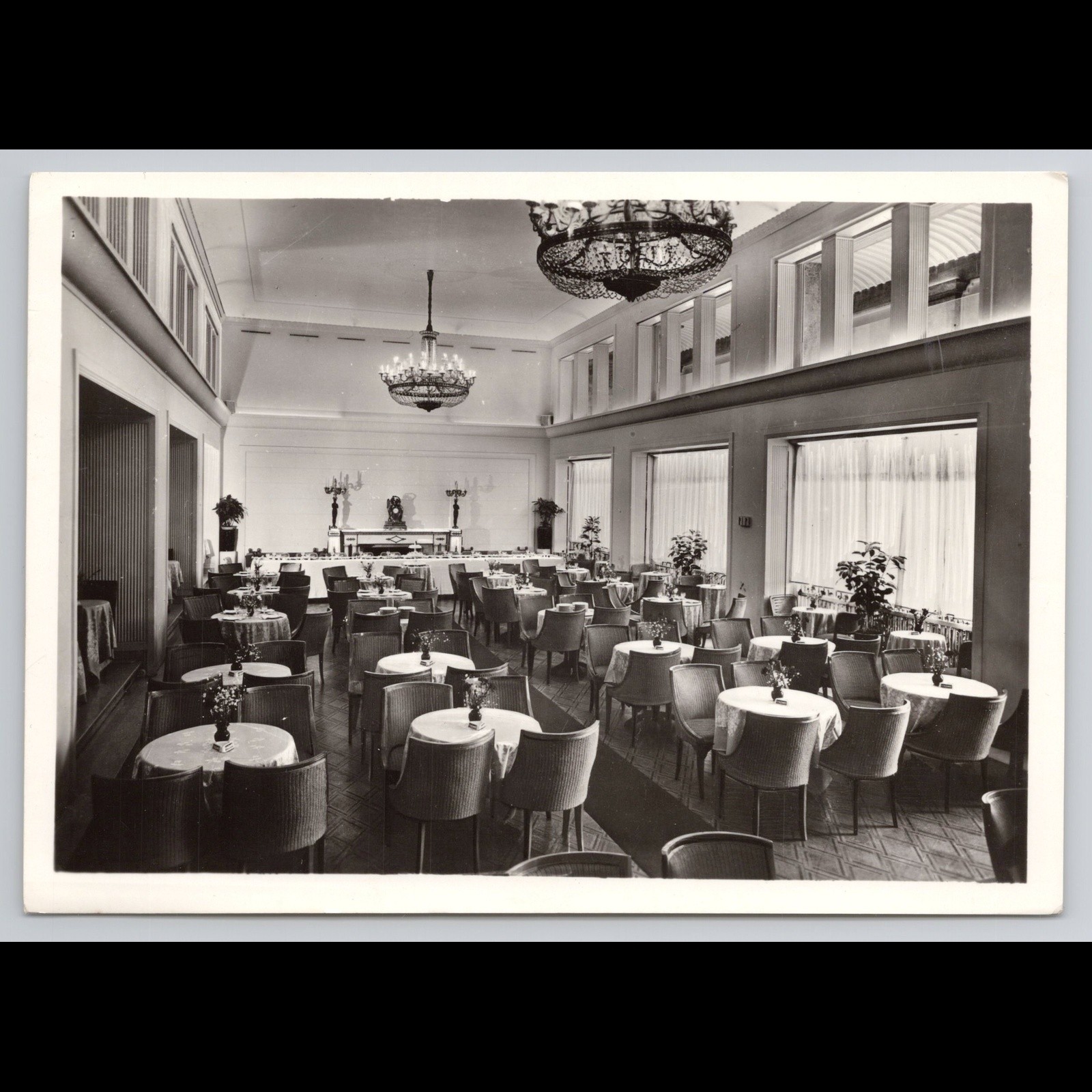 Vintage Postcard Gran Caffè Doney Rome Italy Unposted Restaurant Scenic View