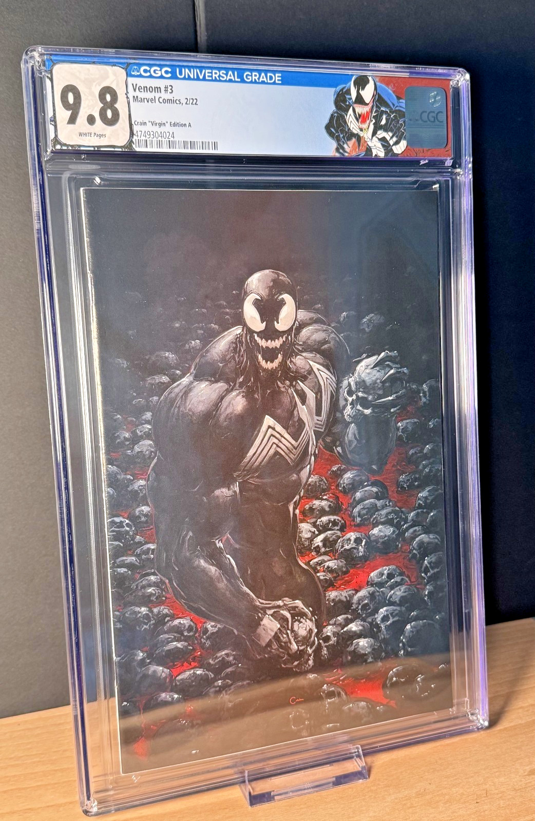 Venom #3 CGC 9.8 Clayton Crain Virgin Variant Top Pop Marvel 2022 #203