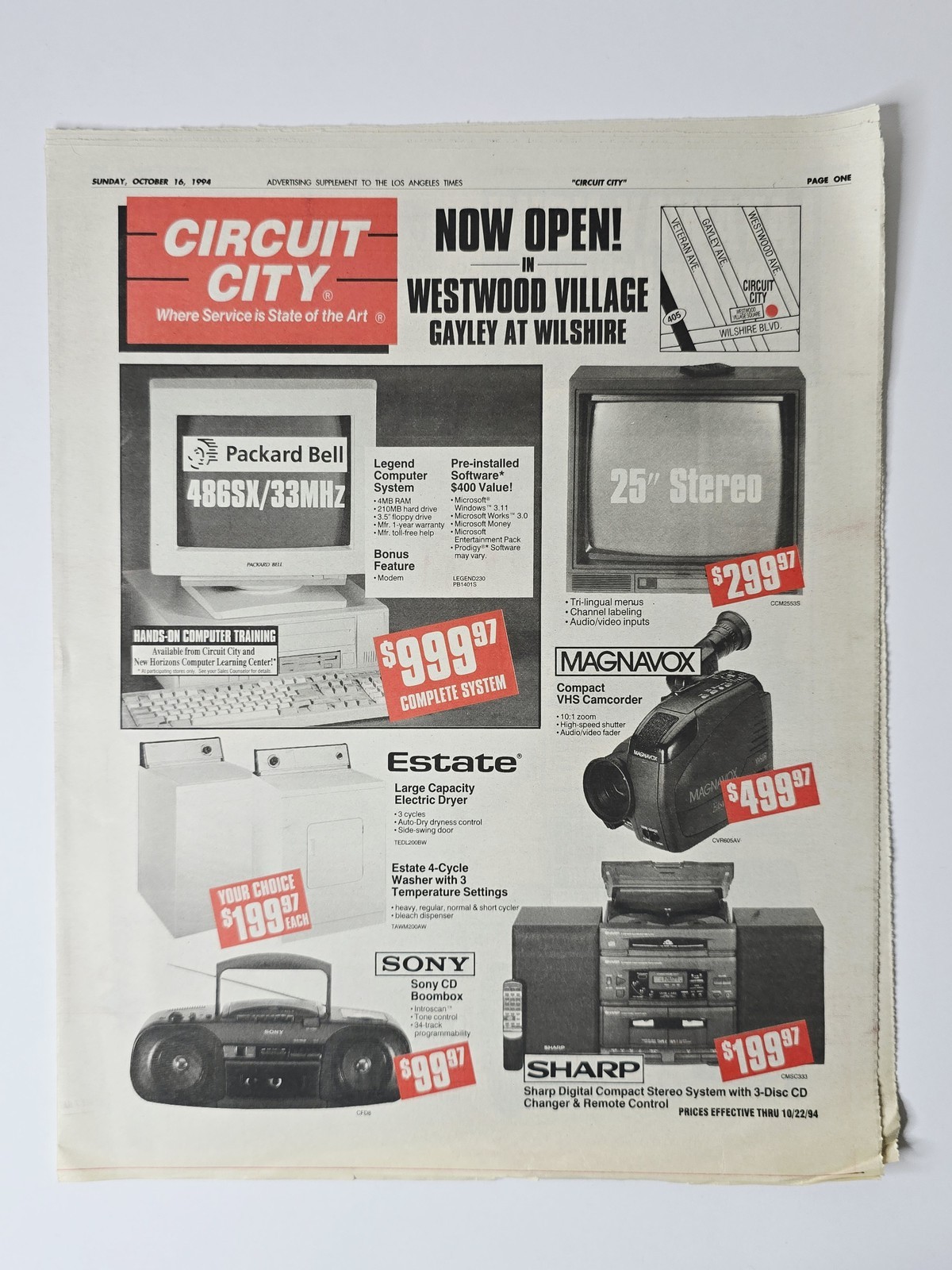 Circuit City 1994 Game Boy Sega Genesis Westwood Village 20 Page Circular