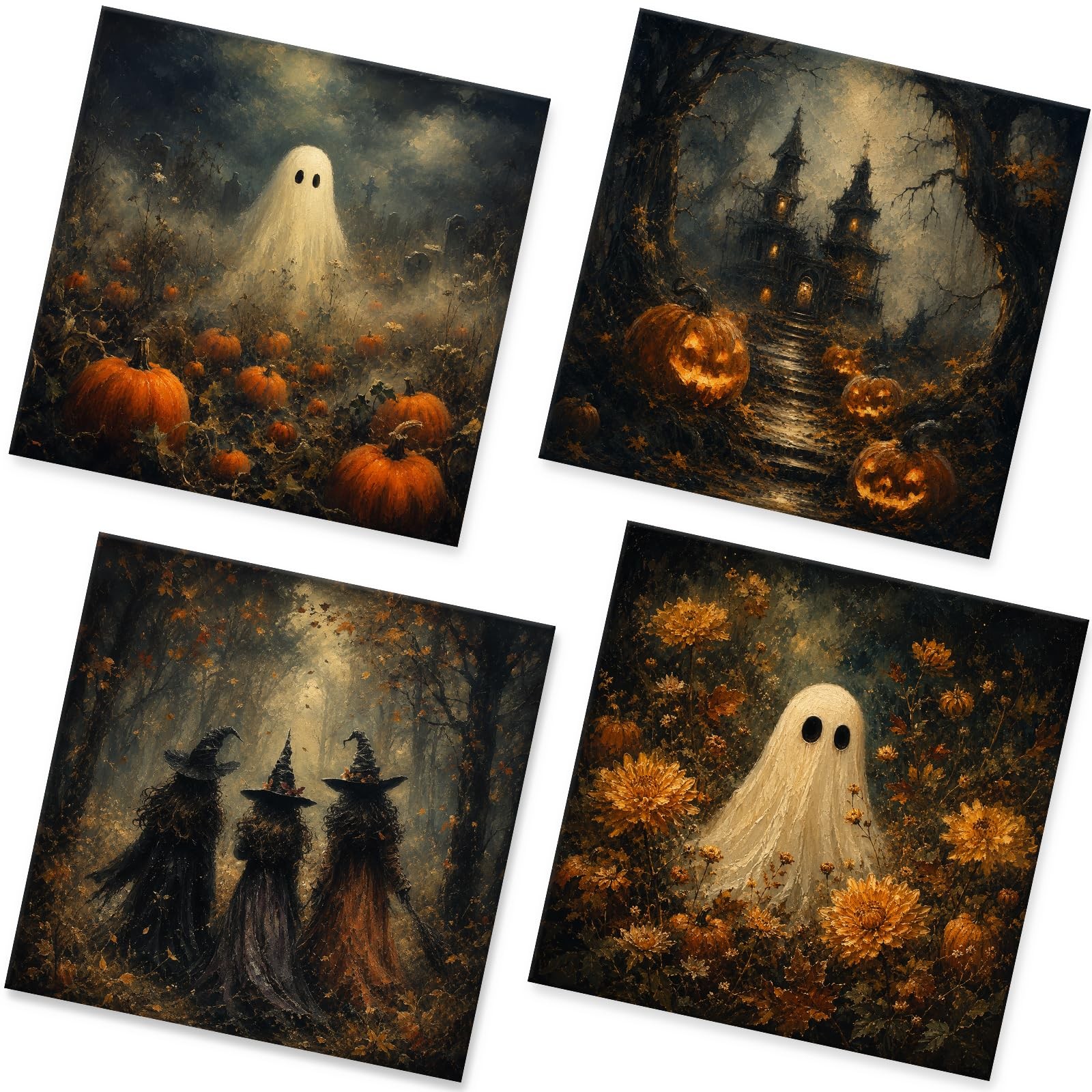 50Pcs Halloween Paper Napkins - 4 Designs 2-Ply, 6.5 × inchs 4BYHYL