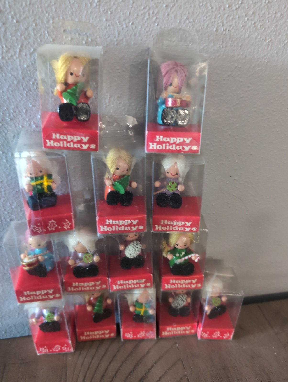 NEW Vintage Set of 14 Enesco Miniature Holiday Figurines 1979