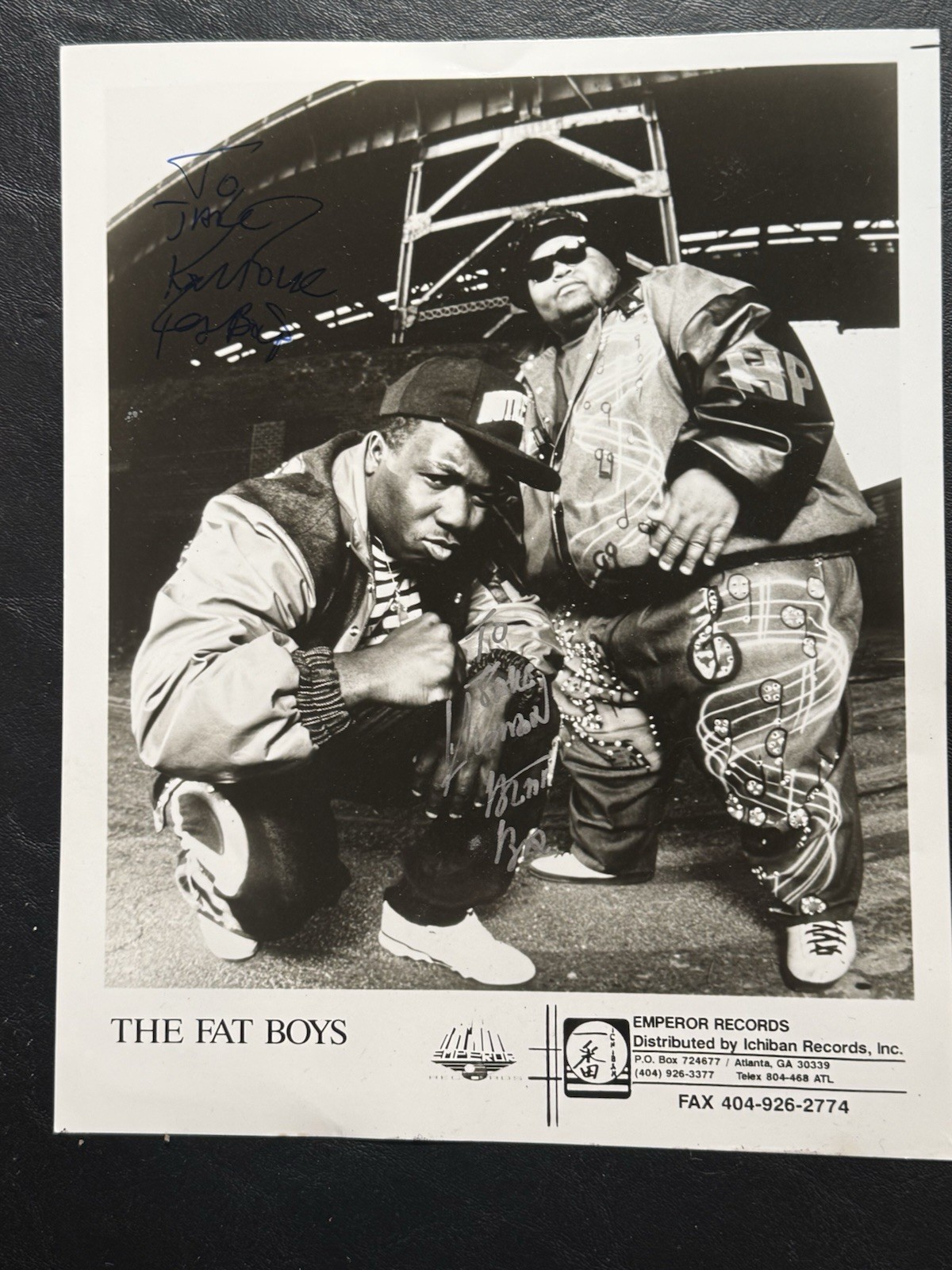 Autographed Fat Boys Photograph Vintage Hip Hop Ephemera 