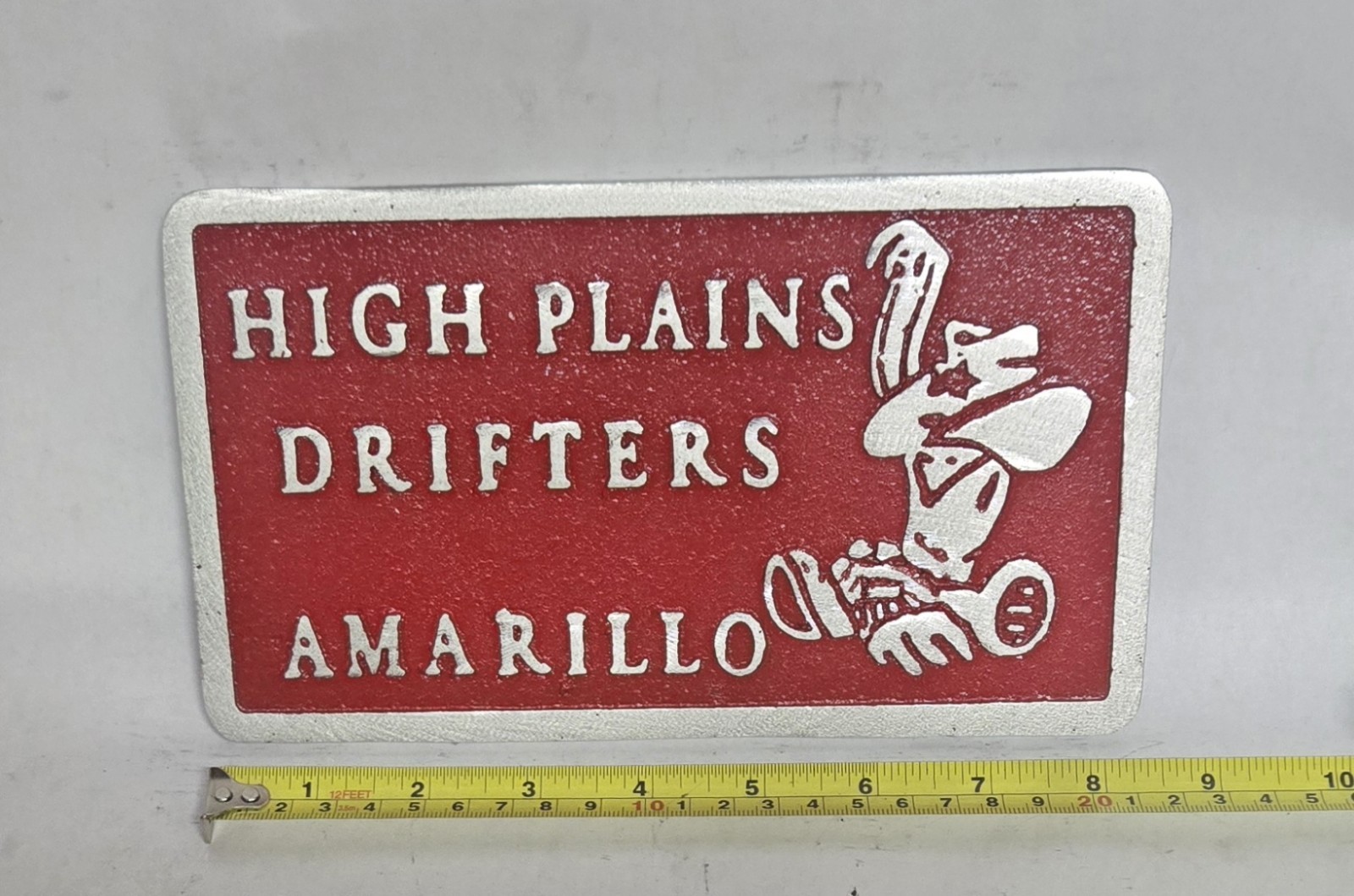 Cast Aluminum Car Club Plaque  HIGH PLAINS DRIFTERS , AMARILLO