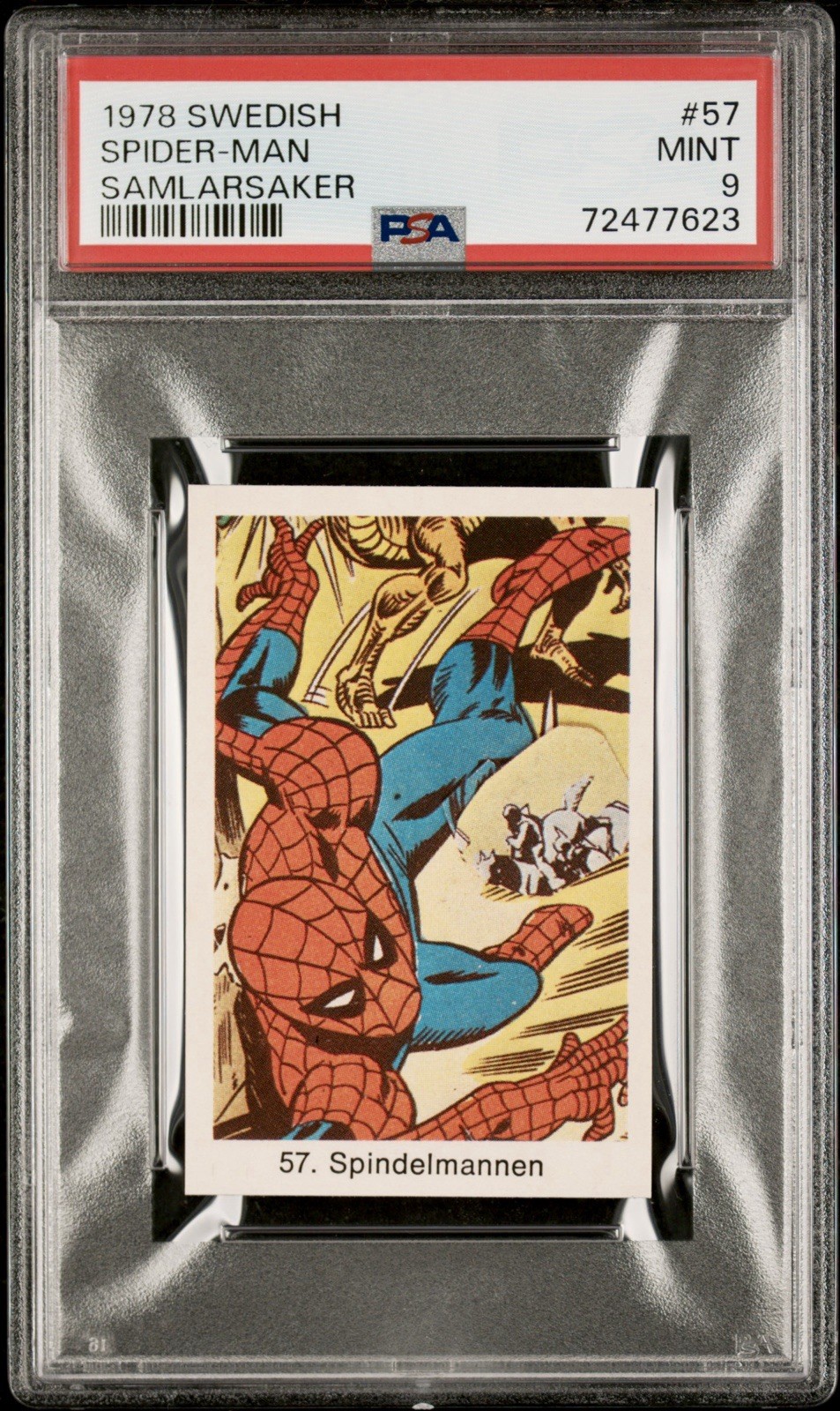 1978 Swedish Samlarsaker #57 Spider-Man PSA 9 🔥POP 11/0^