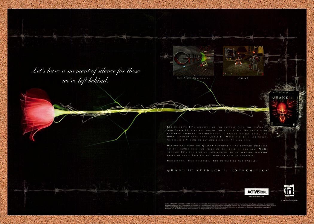 1998 Quake II PC Original Advertisement / Retro Promo v6