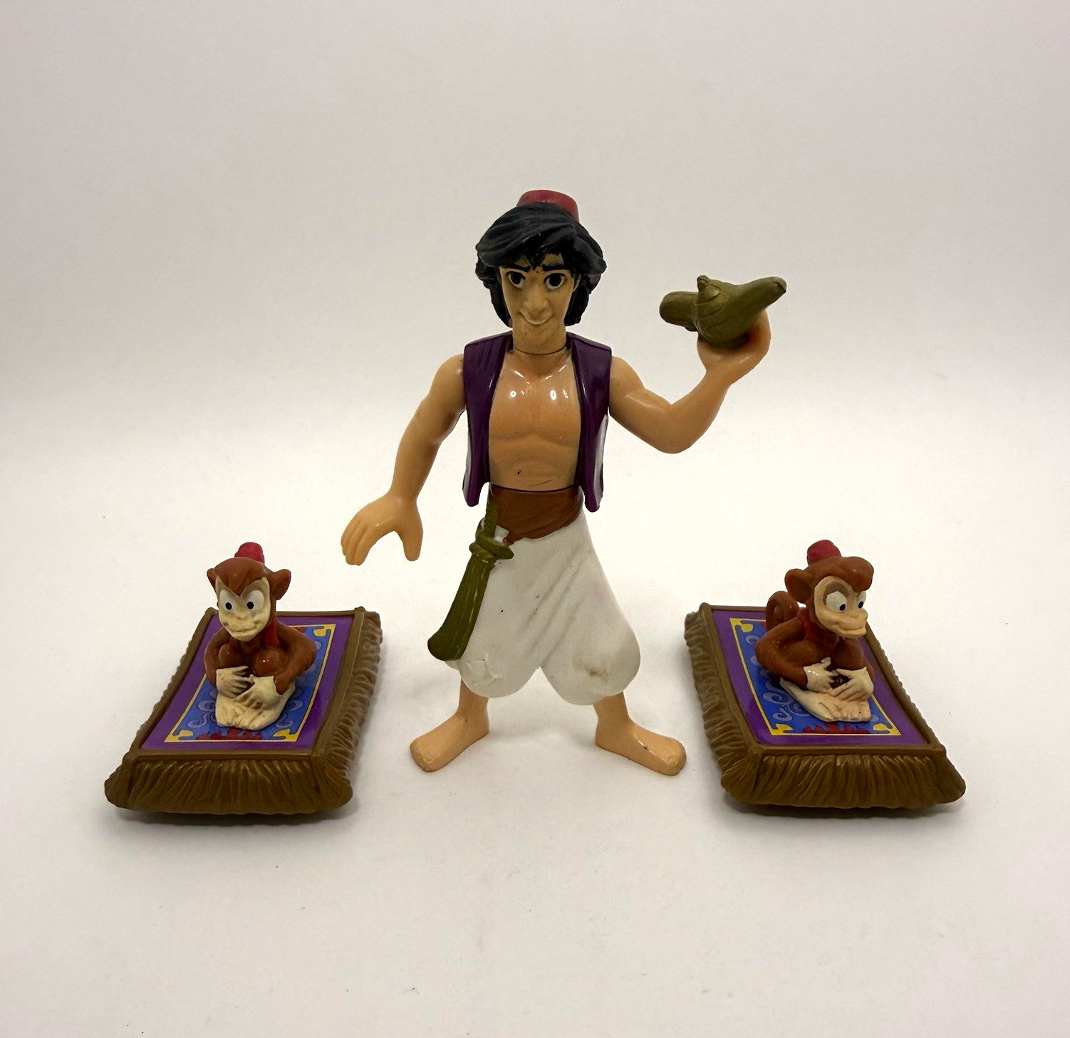 Disney McDonald’s Aladdin & Abu Figurine lot of 3 