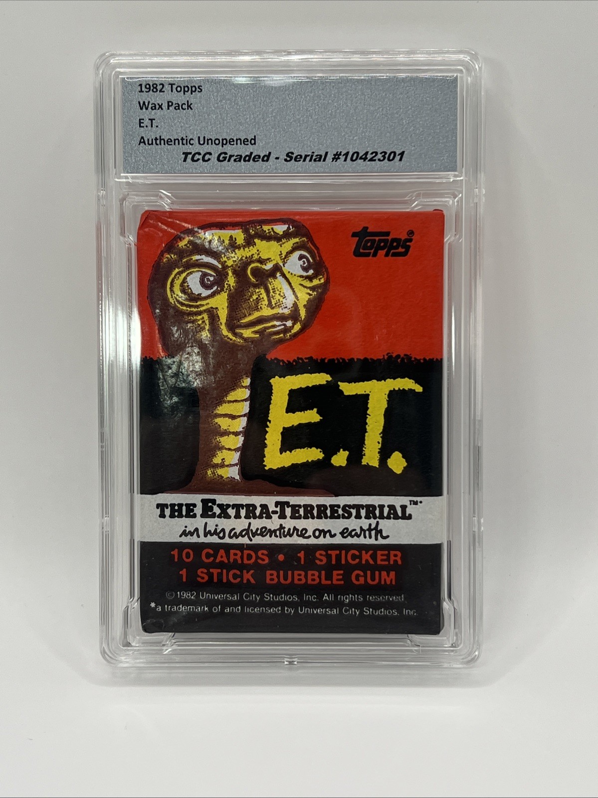 1982 Topps E.T.  Wax Pack Authentic Unopened Encapsulated