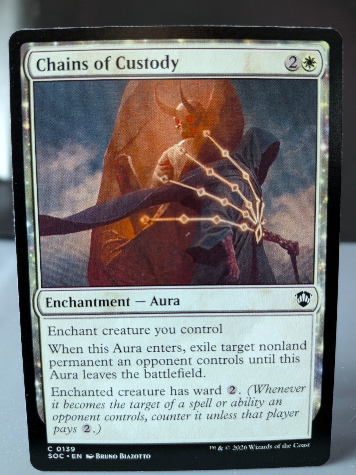 MTG 4x Chains of Custody Playset NON-FOIL NM SOC #139 Common Enchantment