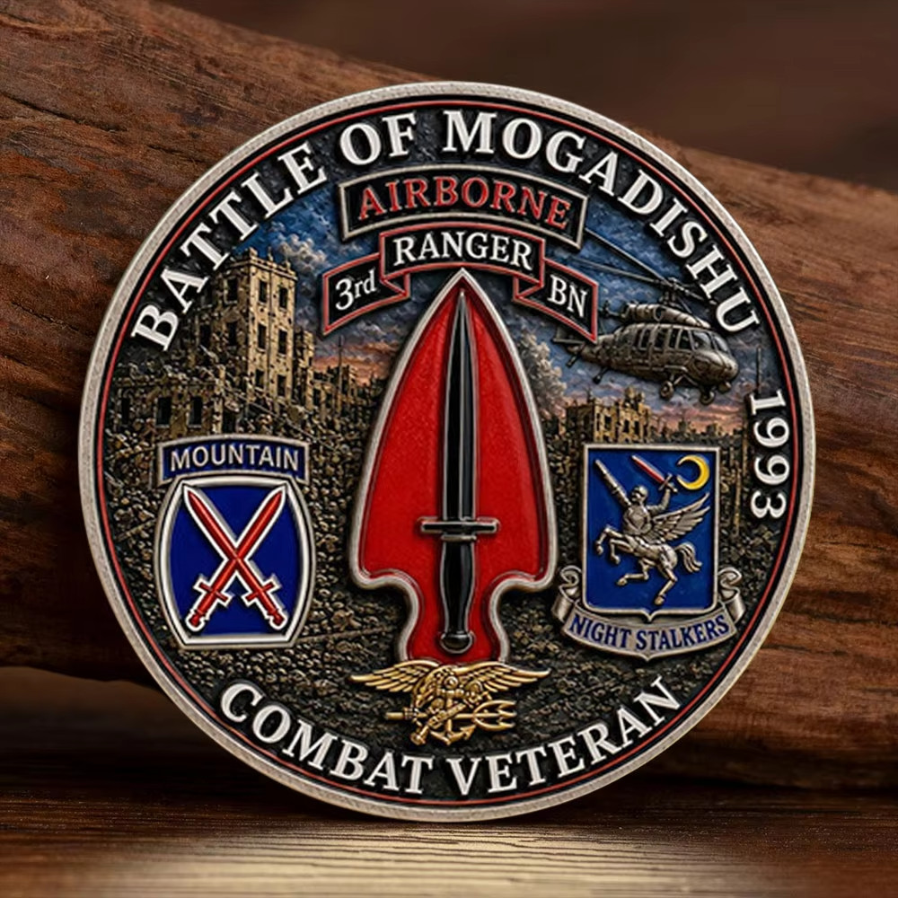 Battle of Mogadishu 1993 Challenge Coin Gothic Serpent Ranger Veteran