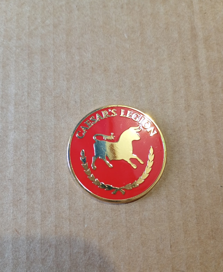 Fallout 1 2 3 4 76 NV New Vegas Caesar's Legion Flag Enamel Pin Badge