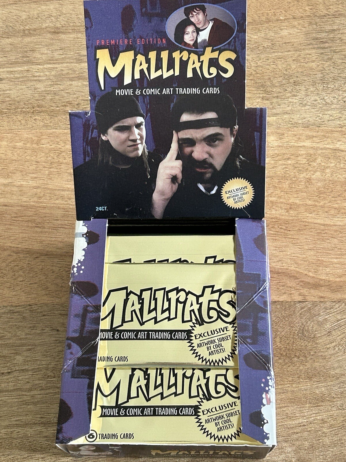1995 Mallrats Movie Bacon Eggs Trading Cards 1 Unopened Cello Pack From New Box