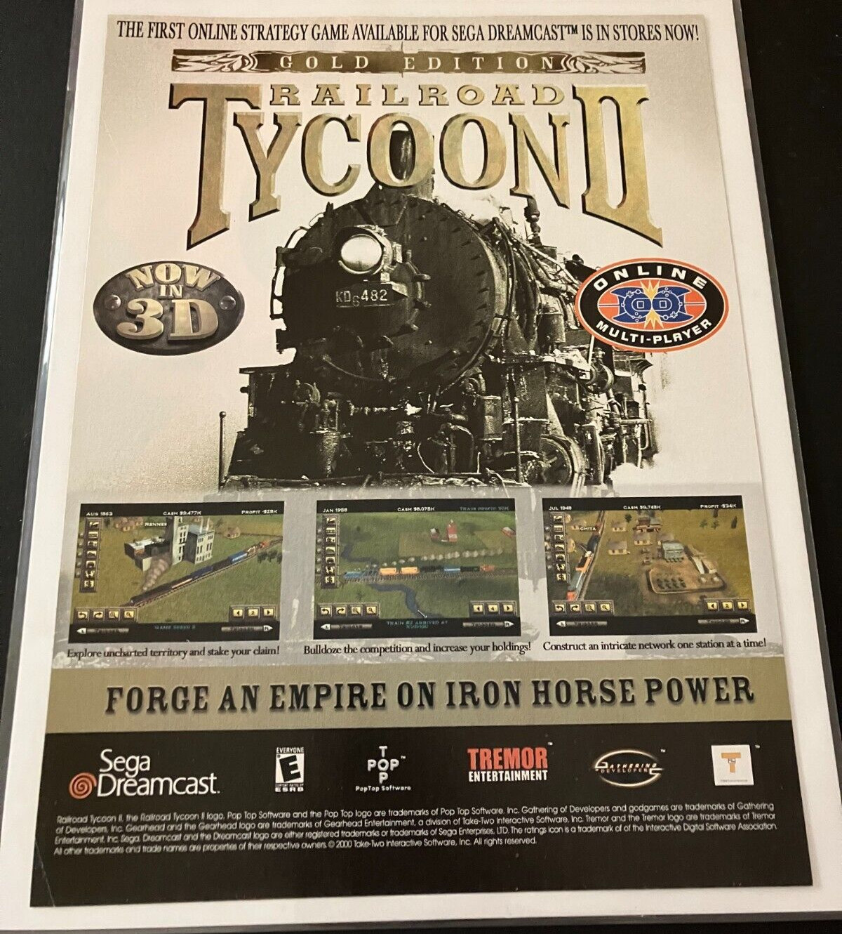Railroad Tycoon II Gold Edition - Vintage Original Gaming Print Ad / Wall Art
