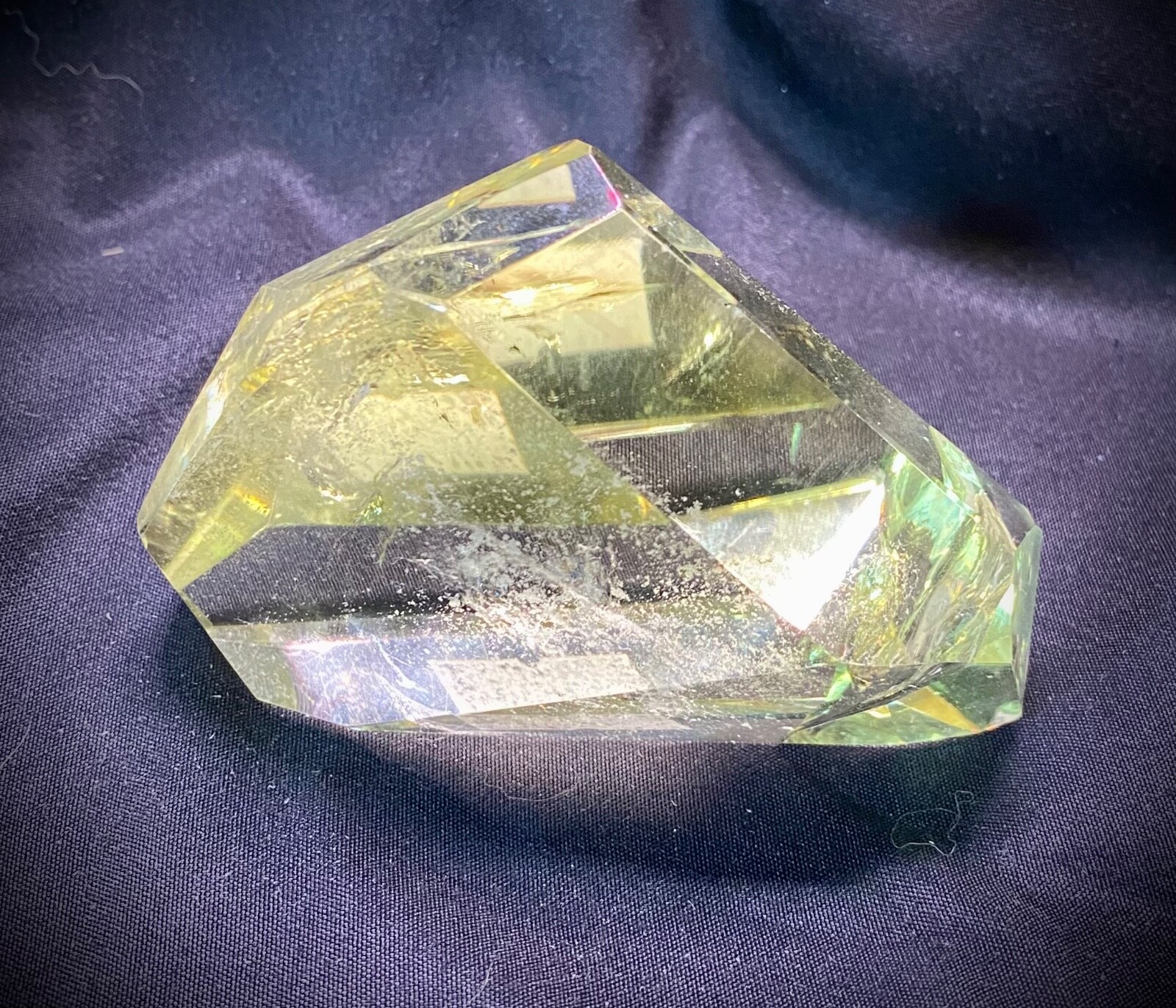Large Clear Citrine Geometric Freeform 241 grams