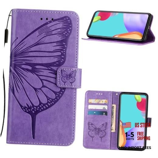 for Cricket Icon 2026 / AT&T Propel 3 5G Phone Case, Butterfly Pattern purple