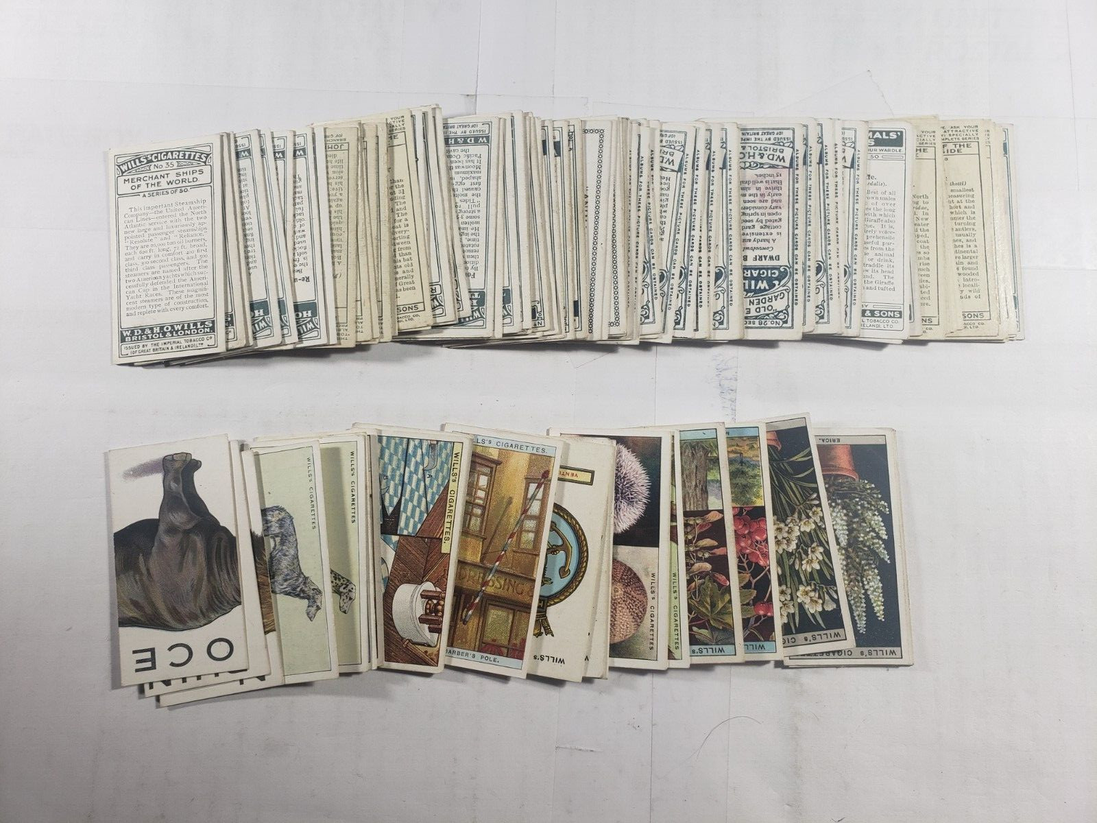 Lot of 100 Mixed Cigarette Cards Wills & Players Mixed Series