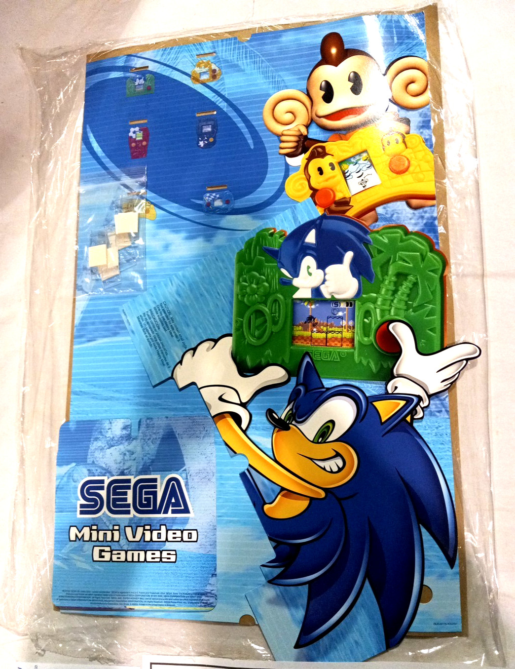 MCDONALDS 2003 SEGA SONIC VIDEO GAMES DISPLAY - NEW - BONUS  POSTER - NO TOYS