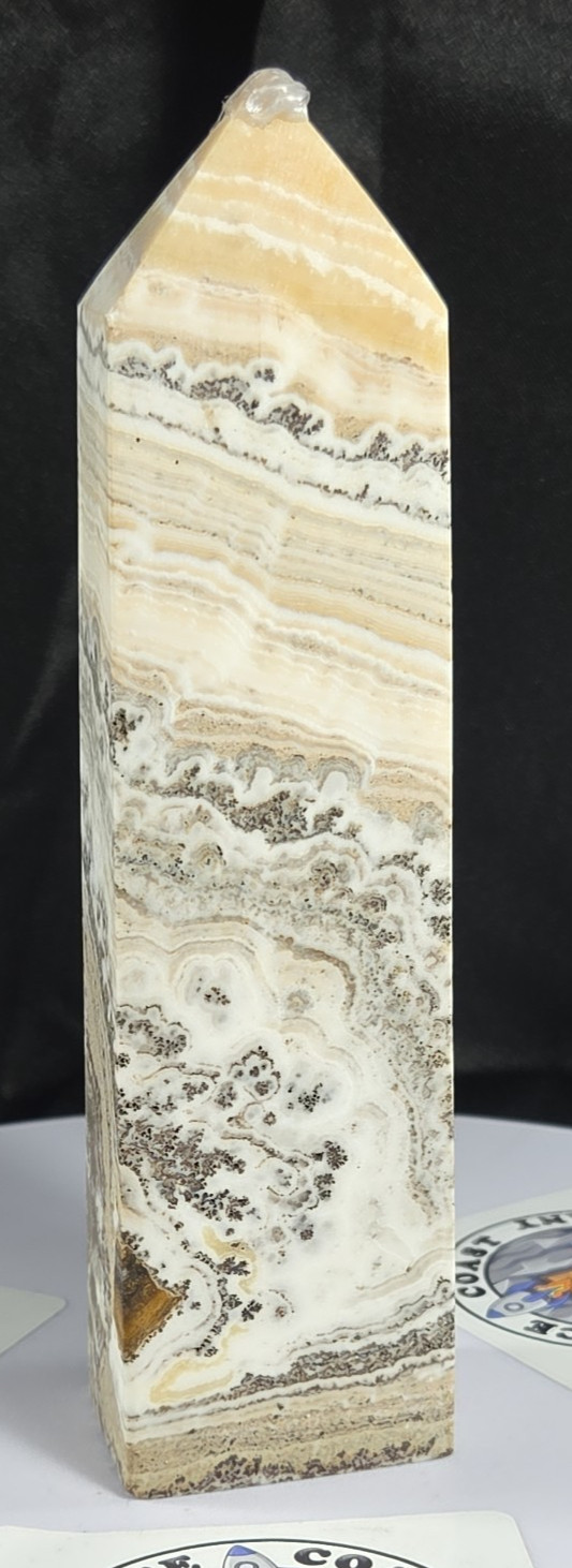 Dendritic Calcite Tower 6.5 Inches 426g Reiki Healing Meditation Home Decor