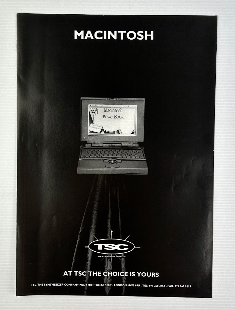 1992 Apple Macintosh PowerBook PRINT AD Original Magazine ADVERTISEMENT