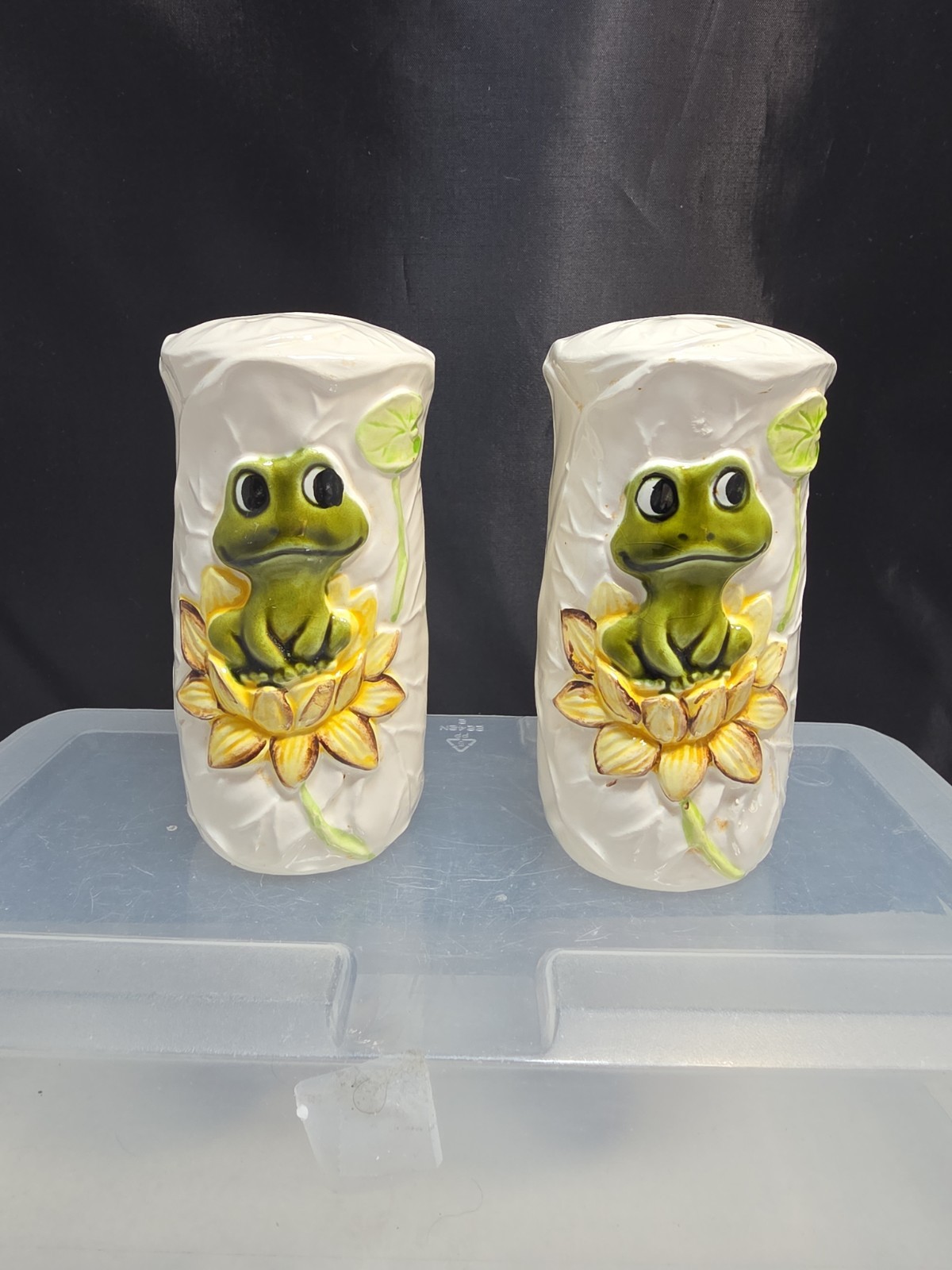 Vintage 1976 Sears Roebuck Neil the Frog Salt Pepper Shakers Japan