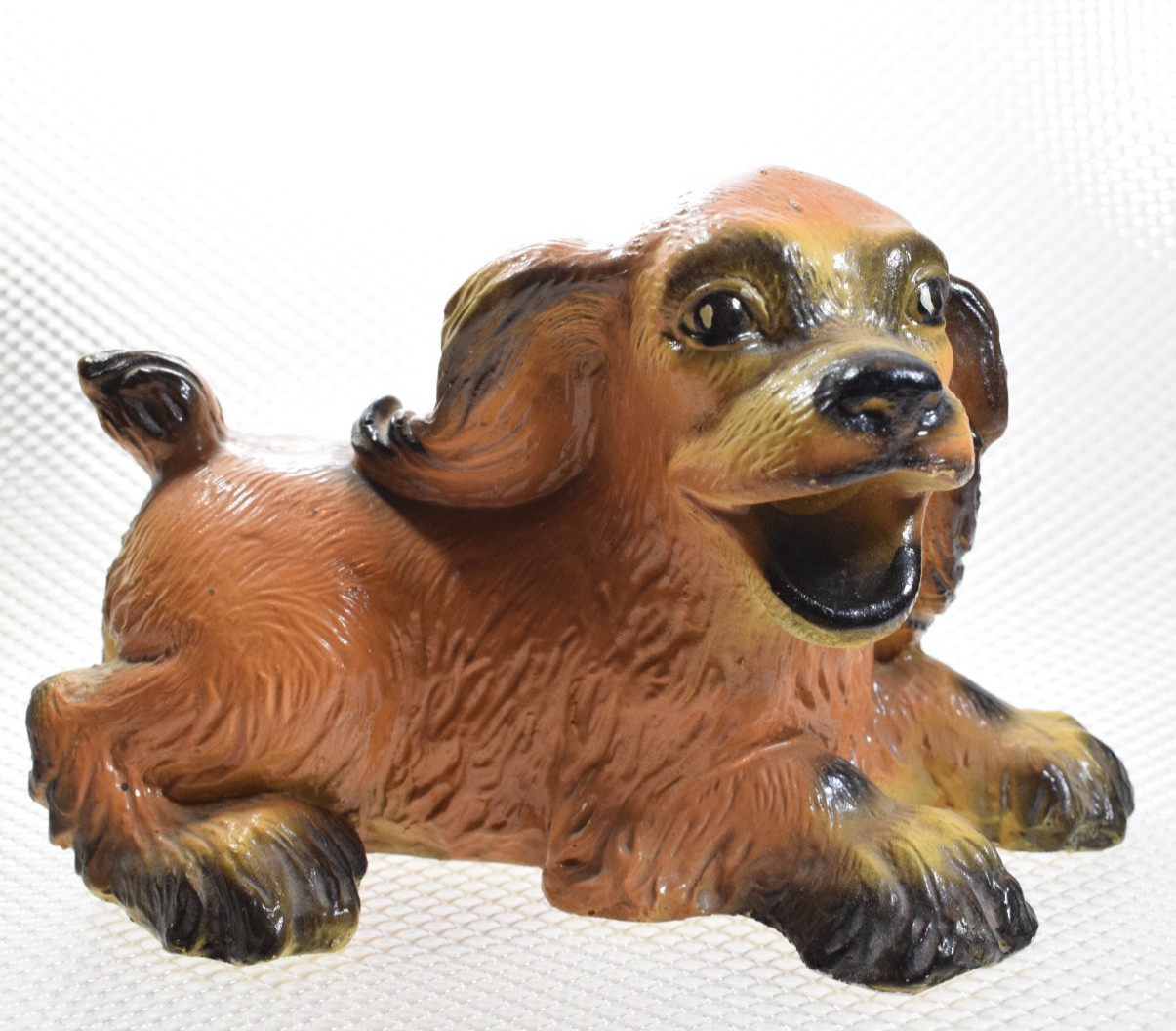 COCKER SPANIEL CIGAR HOLDER CHALKWARE VINTAGE 1940s CARNIVAL PRIZE 5-1/2\