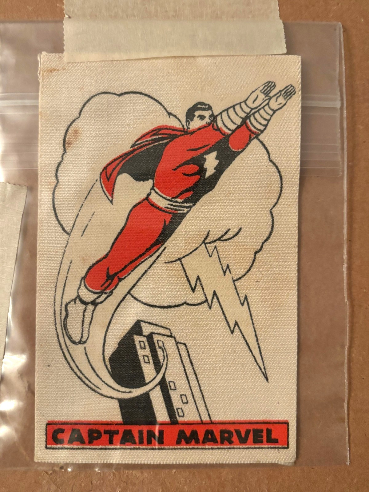 1940’s Vintage Captain Marvel Cloth Patch - Scarce