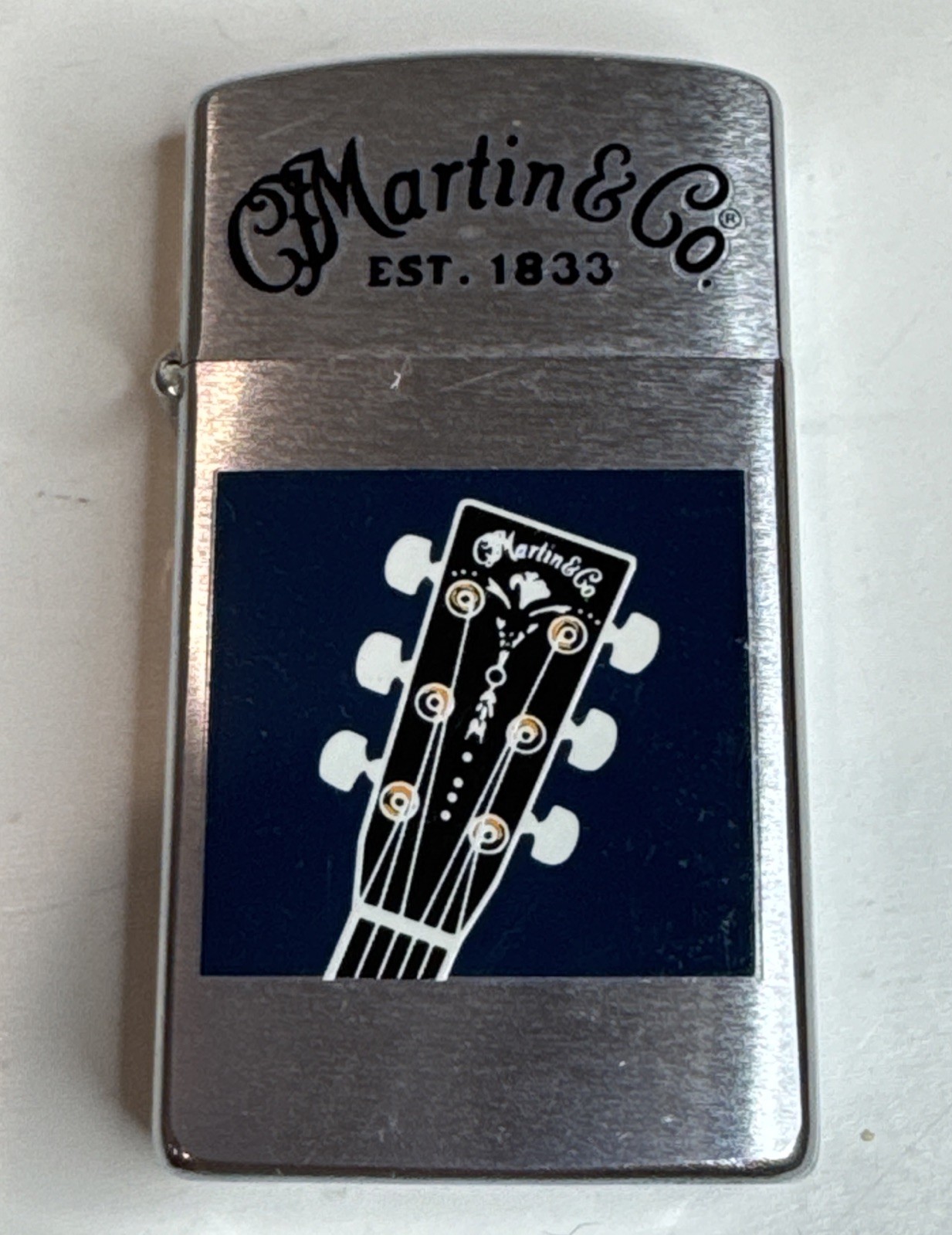 Vintage Zippo Lighter Martin & Co Guitar / Slim / 1998 / 6 String / Unfired