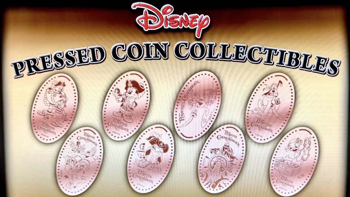 NEW Disney World Pressed Elongated Penny Set Of 8 Pirates Of The Caribbean