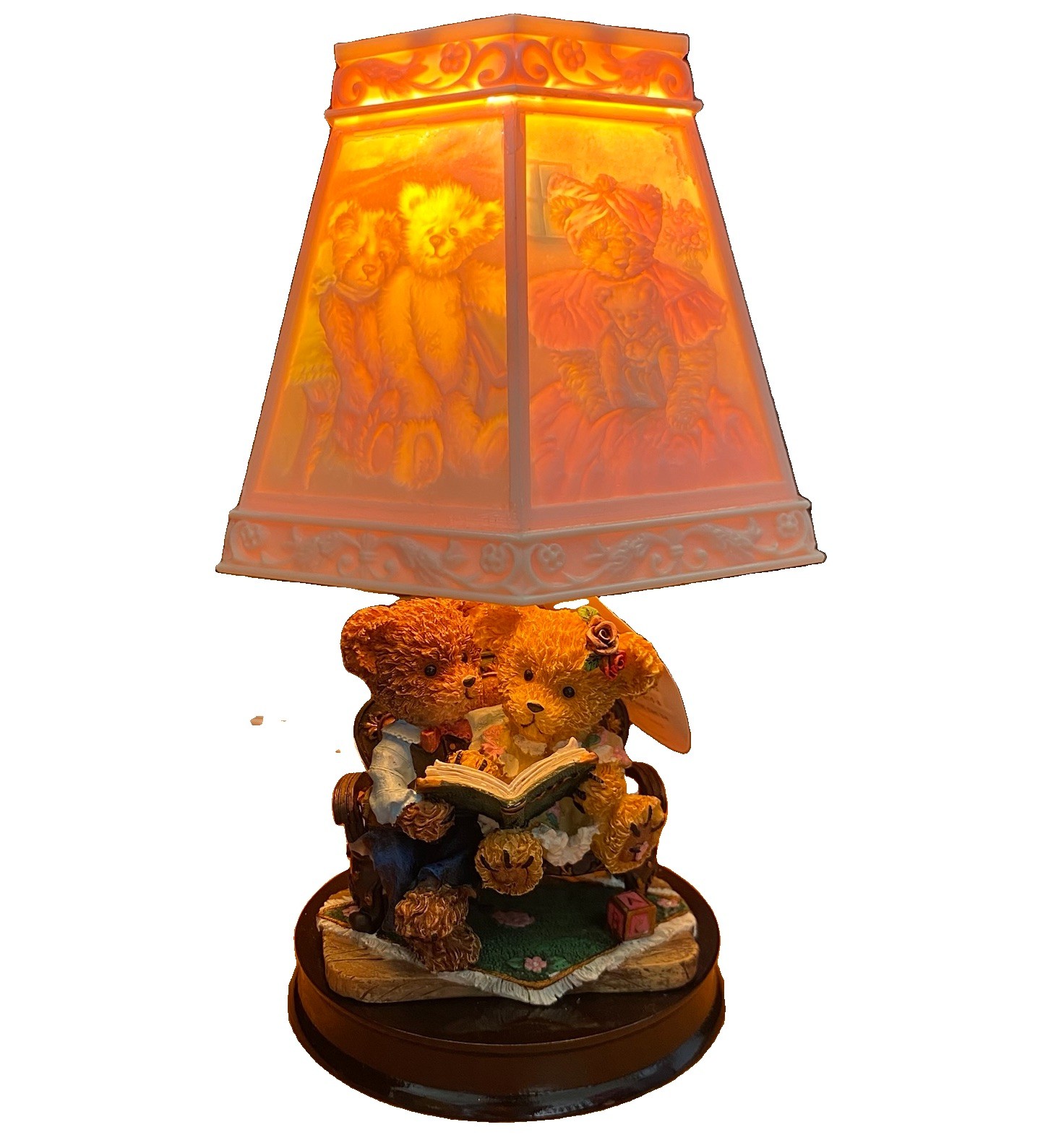 Vintage Y2K March 2002 Story Bears Resin Lamp NWT - MISSING PARTS